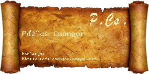 Pócs Csongor névjegykártya